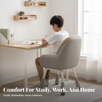 Adjustable Height Armless Rolling Chair Modern Design Task Seat Ergonomic spine supportrest Office Furniture Support for Students, Children, Adults, Study Room, Dormitory, Bedroom