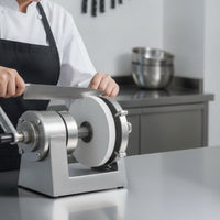 Heavy-Duty Hand-Crank Grinder Sturdy Bench Grinder with Corundum Wheel Long-Lasting Hand Crank Grinder Multi-Purpose for Craftsmen, Woodworkers, Workshop, Garage
