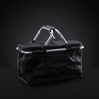 Cool Bag Picnic Basket for Food Storage, Insulated Bag with Shoulder Strap and Zipper, Oxford Cloth Shopping Basket, Foldable Bag for Women Men