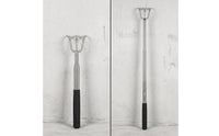 Stainless Steel Telescopic Garden Rake Long-Handled Telescoping Hand Rake Portable Foldable for Gardeners