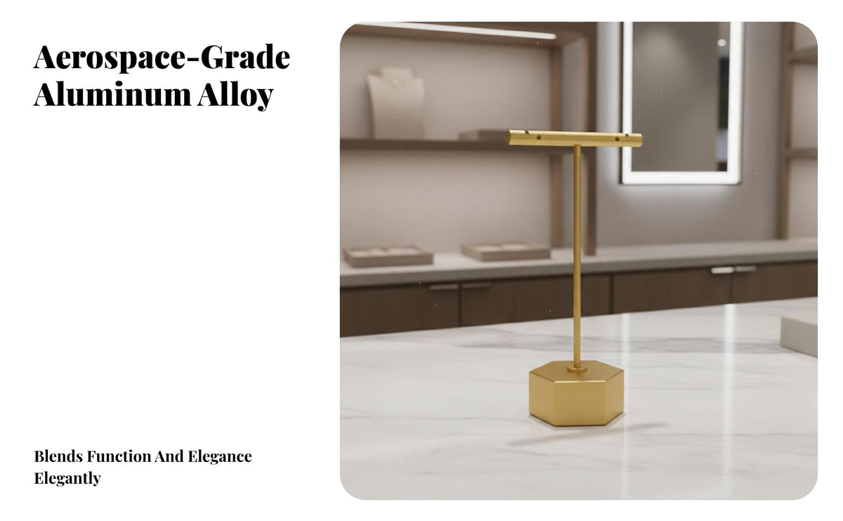 T-Shaped Bar Earring Display Stand Premium Feel Cross-Shaped Earring Stand Metal Jewelry Display Rack Elegant Design Sturdy And
