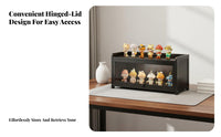 Unseen Box Storage Box High Clearness Acrylic Display Cabinet Figurine Display Case Sturdy Construction for Hobbyists, Desktop