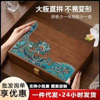 Large Capacity Jewelry Storage Box Solid Wood Earring Ring Organizer Dustproof