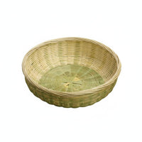 Handmade Round Woven Sieve Draining Design Round Fruit Bowl Multi-Purpose Kitchen Basket Rustic design for Home Cooks, Decor lovers, Party Hosts, Food Preparation, Countertop, Dining Table, Living Room
