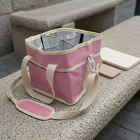 Structured Insulated Bottle Carrier Bag Front Pocket Divided Bottle Carrier Bag