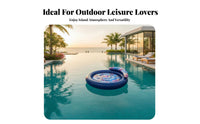 Large Size Round Inflatable Pool Inflatable Lounger Resistant Circular Inflatable Tanning Bed Easy to Inflate for Couples, Beach, Lake
