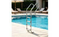4-Step Pool Ladder Stainless Steel Ladder with Handrails Rust-Resistant for Families, in-Ground Pools
