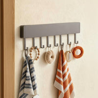 No-Drill Option over Door Hook Rack Space Saving over the Door Hook Versatile Installation Wall Mounted Coat Rack Heavy Duty for Renters, Students, Bedroom, Entryway, Closet, Bathroom