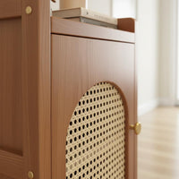 Large Capacity Narrow Shoe Storage Shelving Unit Breathable Design Freestanding Shoe Cabinet Space Saving Household Furniture Sturdy Construction for Hallway
