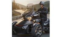 Aerodynamic Motorcycle Windscreen with Clamp Universal Adjustable Windshield Stable Wind Deflector with Clamp-on Clamp Long-Lasting for Motorcyclists, Commuters, Highway Riding, Touring
