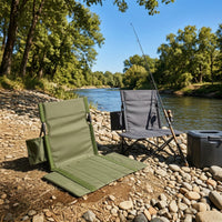 Lightweight Folding Camping Chair Compact Camping Chair with Backrest Cushioned Furniture Collapsible for Campers, Anglers, Picnics