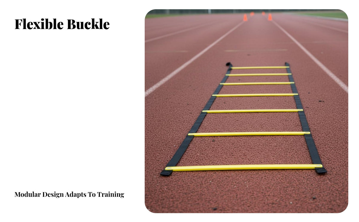 Portable Agility Ladder Flexible Shock-Resistant-Resistant Rungs Footwork Training Ladder Foldable Sports Equipment Long-Lasting for Athletes, Kids, Gym Workout