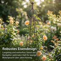 Plant Support Obelisk, Rust-Free Trellis for Garden, Powder-Coated, Freestanding, for Climbing Plants and Cucumbers