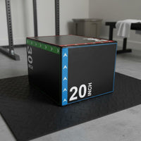Rectangular 3-in-1 Foam Plyo Box Polished Outer Cover Plyo Box Arrow Graphics Fitness Equipment