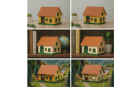 Assembled Miniature House Compact House Model with Pitched Roof Warm Diorama for Hobbyists, Village Scenes