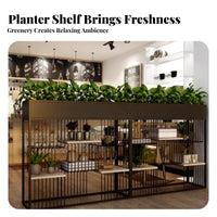 Space Saving Planter Partition Rack Large Storage Capacity Multi-Tier Plant Rack Strong Load-Bearing Room Divider Sturdy Construction for Interior Designers, Business Owners, Cafe, Restaurant, Office, Balcony