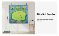 Parent-Child Interaction Child S Golf Mat Set Family Fun Child S Golf Toy Set Portable for Children, Families, Outdoors, Backyard