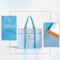 Lightweight Mesh Beach Tote Breathable Mesh Beach Bag Washable Foldable for Swimming Pool, Travel