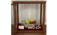 Multi-Purpose Ornate Silver Fruit Plate with Handle Stable Base Single Tier Serving Stand European Design Mirrored Dessert Tray for Banquet, Hotel, Wedding, Living Room