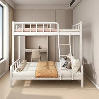 Metal Bunk Bed Space-Saving Bunk Bed Frame with Ladder Furniture for Teens, Students, Shared Bedrooms, Dorm Rooms, Apartments