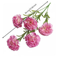 Lifelike Design Long Stem Fake Carnation Low Maintenance Artificial Carnation Stem Multiple Colors Floral Arrangement Supply for Florists, Event Planners, Crafters, Hotel Lobby, Office, Wedding, Party
