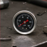 Long-Lasting Fuel Pressure Gauge Metal-Bodied Analog Fuel Gauge Easy-to-Read Accurate for Mechanics, Car Tuners, Engine Bays
