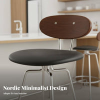 With spinerest Wooden Seat High Chair Vintage Look Bar Stool Nordic design Household Furniture Minimalist Design for Adults, Homeowners, Cafe, Kitchen, Dining Room