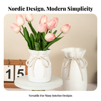 Flower Vase Lightweight Nordic Design Flower Pot for Desktop, Living Room, Bookshelf
