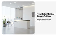 Reception Desk with Counter Minimalist Salon Design Reception Counter Easy to Clean Modern Front Desk for Business Owners, Receptionists