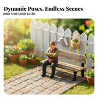 1:64 Scale Human Figure Highly Detailed 1:64 Scale Figure Tiny Landscape Decoration Realistic Features Miniature Scene