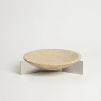 Tabletop Tray with Stand Wabi-Fruit Bowl with Stand Speckled Decorative Organizer for Living Room