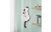 Silent Movement Wagging Tail Cat Clock Non-Ticking Wagging Tail Pendulum Clock Creative Design Modern Design for Children, Living Room, Bedroom