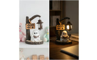Tabletop Ghost Statue with Lantern Indoor Halloween Ghost Decor Rustic Halloween Decor Whimsical for Collectors