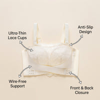 Strapless Bras for Women with Wire Push Up Support for Large Bust, Bandeau Style with Four Hook Closure and Full Coverage Cups, Backless Design