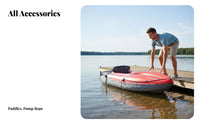 Wear-Resistant 2-Person Fishing Kayak Heavy-Duty Single Person Watercraft Stable Design Inflatable Boat High Capacity for Outdoor Enthusiasts, Families, Lakes, Rivers, River, Camping