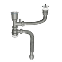 Double Sink Drain tube  Kit Anti-Odor Sink Drain Set Fast Drainage for Lavatory
