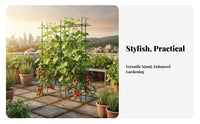 Easy Assembly Tomato Frame Sturdy Construction Vegetable Support Frame Versatile Shape Adjustable Vegetable Trellis Heavy Duty for Gardeners, Home Growers, Homeowners, Rooftop, Patio, Greenhouse, Pots