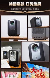 2024新款小米投影仪红米Redmi投影仪2Pro高清1080P家用投墙卧室手机投屏小型宿舍办公会议酒店民宿投影机海外 新品redmi2 Pro【海外版】送全球通转换插头 官方标配