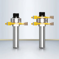 2 Pieces Interlocking and Groove Router Set Burr-Smooth Joinery Router Sturdy