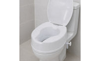 Toilet Seat Riser with Lid White Raised Toilet Seat with Lid Easy to Clean for Handicapped, Washroom