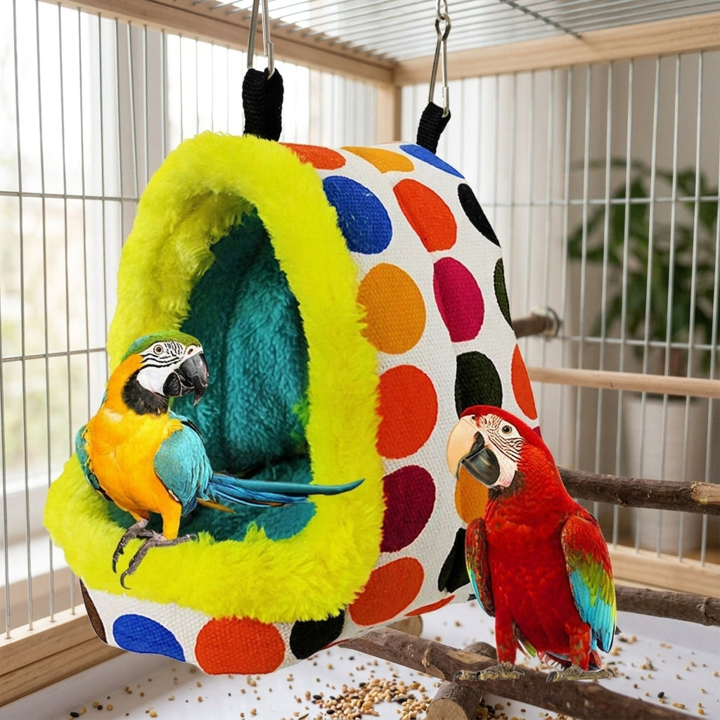 Guinea Pig and Washable Sleeping House for Parrots and Hamsters, Hanging Winter Warm Avian House for Squirrels and Hedgehogs