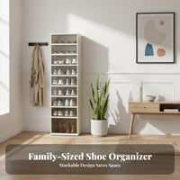 Dustproof Clear Shoe Storage Box Dust-Proof Foldable Shoe Cabinet Easy Assembly Installation-Effortless for Sneakerheads, Apartment Dwellers, Families, Entryway, Hallway, Bedroom, Living Room