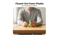 Lion Dance Figurine Three-Dimensional Printed Chinese New Year Miniature Seasonal Holiday Decoration Full Color Scale Model
