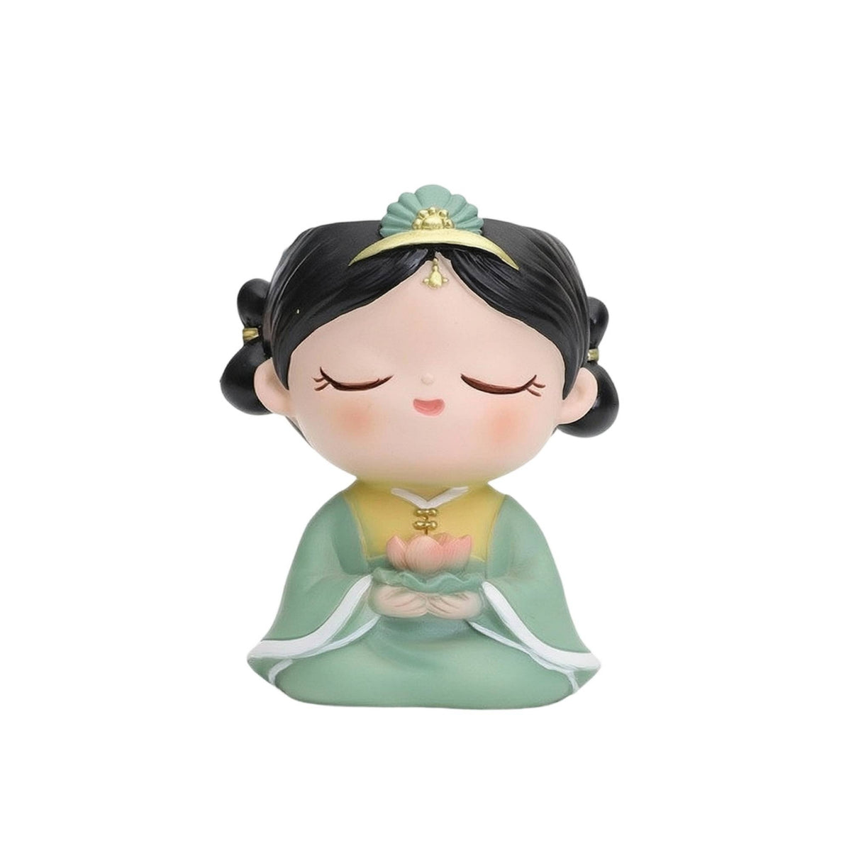 Tabletop Candle Holder Figurine Cute Girl Figurine with Candle Cup Compact Decor Accent Charming for Desk, Bedroom