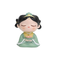Tabletop Candle Holder Figurine Cute Girl Figurine with Candle Cup Compact Decor Accent Charming for Desk, Bedroom