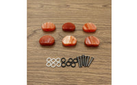 6 Pieces Guitar Tuner Button Knobs Easy to Install Guitar Tuner Button Glossy Tuning Peg with Screws and Washers for Luthier, Instrument Maintenance