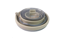 Portable Camping Kettle Transparent Lid Foldable Kettle Embossed Markings Portable Camping Pot