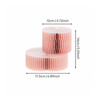 Foldable Paper Display Stand Artistic Design Accordion Paper Pedestal Space-Saving Honeycomb Display Riser for Retailers