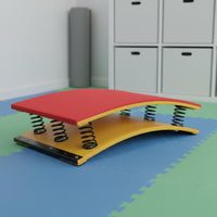 Coil-Assisted-Assisted Vaulting Horse Padded Top Adjustable Vaulting Horse Multi-Functional for Preschoolers, Kindergarten, Training Room