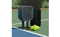 2 Pieces Pickleball Paddle Set with Balls Carbon Fiber Pickleball Set with Bag Sporting Goods Matte Long-Lasting for Players